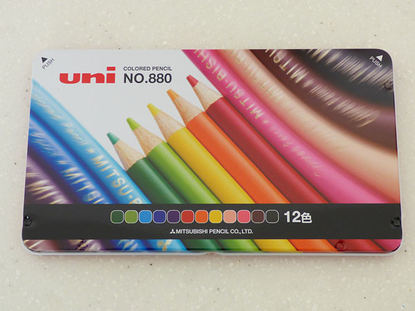 三菱鉛筆 UNI色鉛筆880 12色