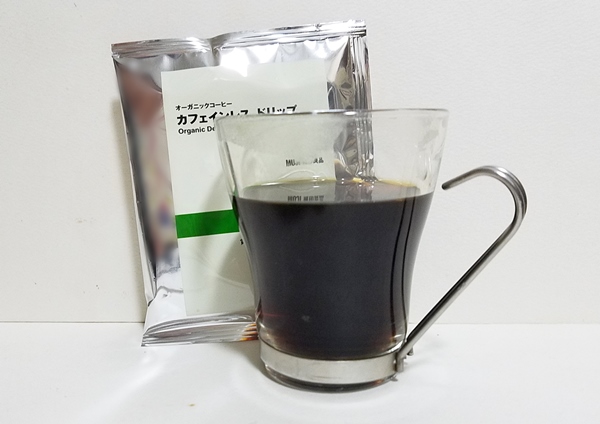 カフェインレスコーヒー無印良品淹れたて